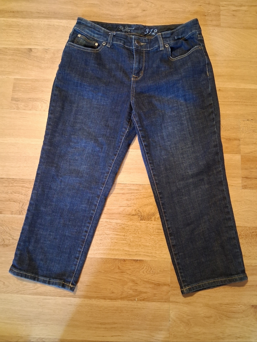 The Limited 312 Dark Blue Women's Straight-Leg Cropped Jeans